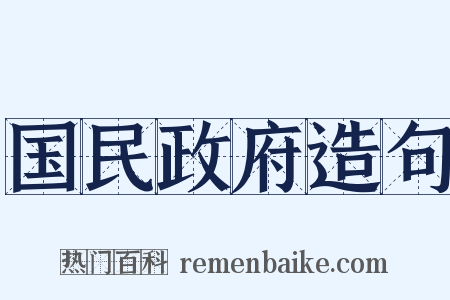 国民政府造句是什么意思的图片